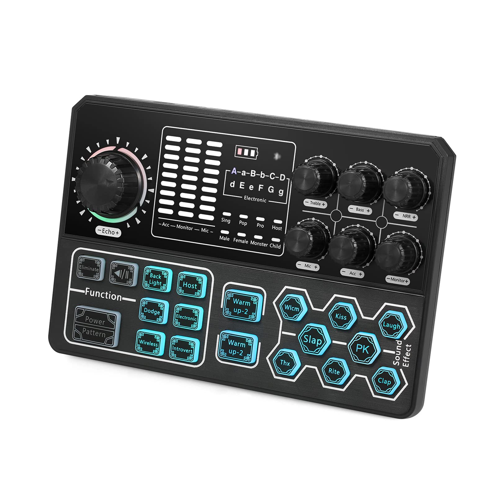 Buy Sound Card,Live Sound Card External Voice Changer Audio Mixer BT