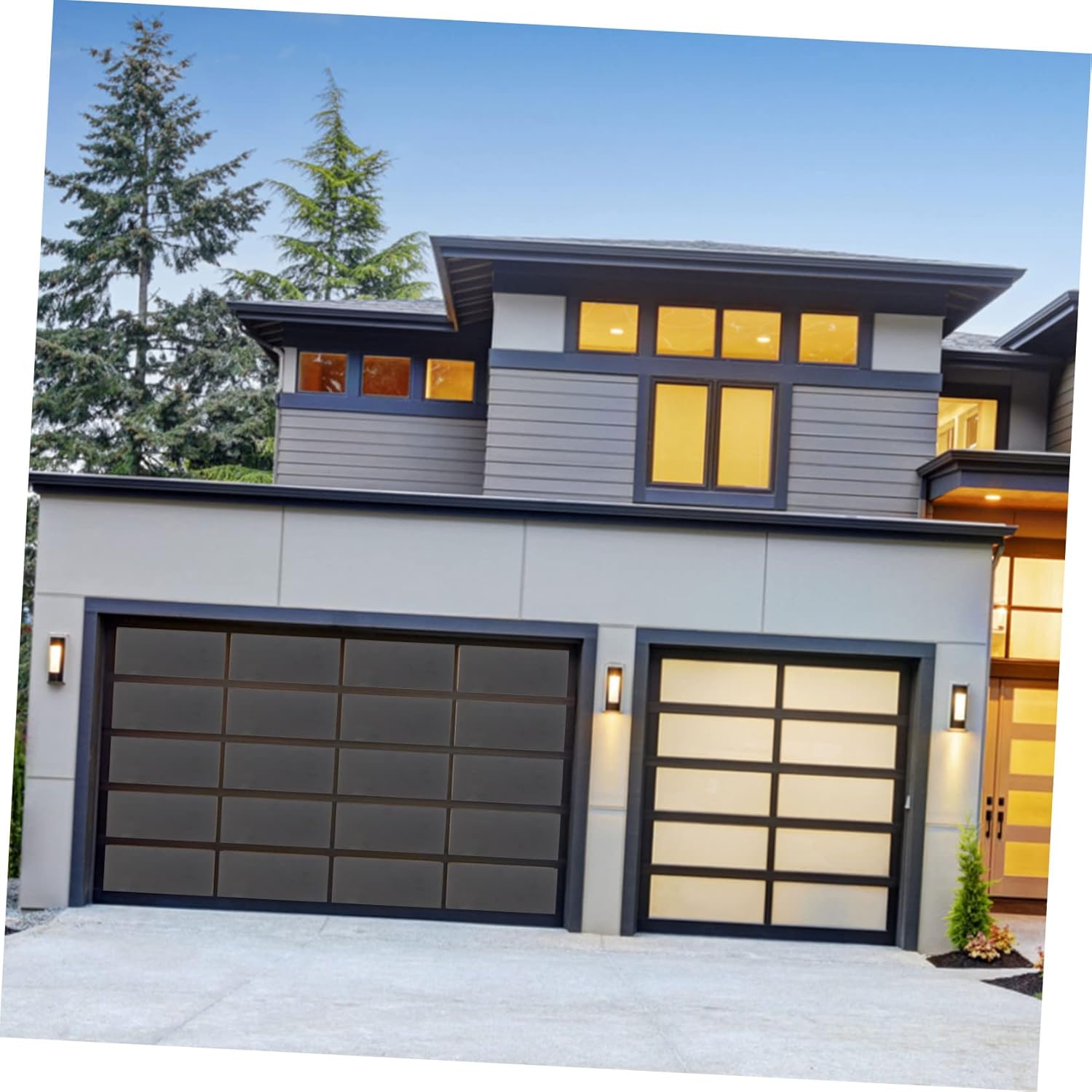 Gadpiparty 32pcs Rubber Magnetic Panels Sheets Fake Faux Windows for Car Garage Doors Uv Resistant Window Decals Sliding Inserts