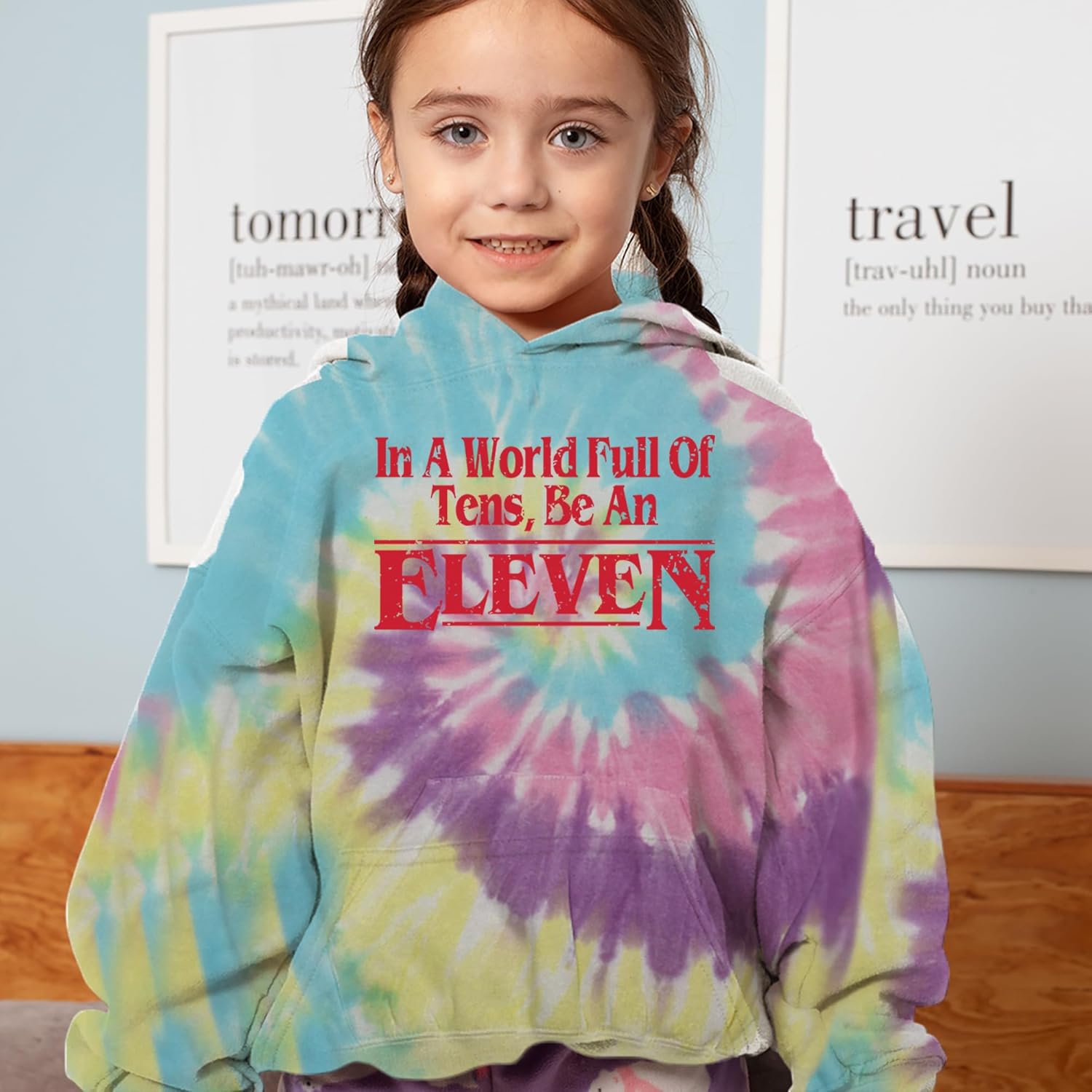 in A World Full of Tens, Be an Eleven Youth-Sized Hoodie, Soft Fleece, Graphic Design