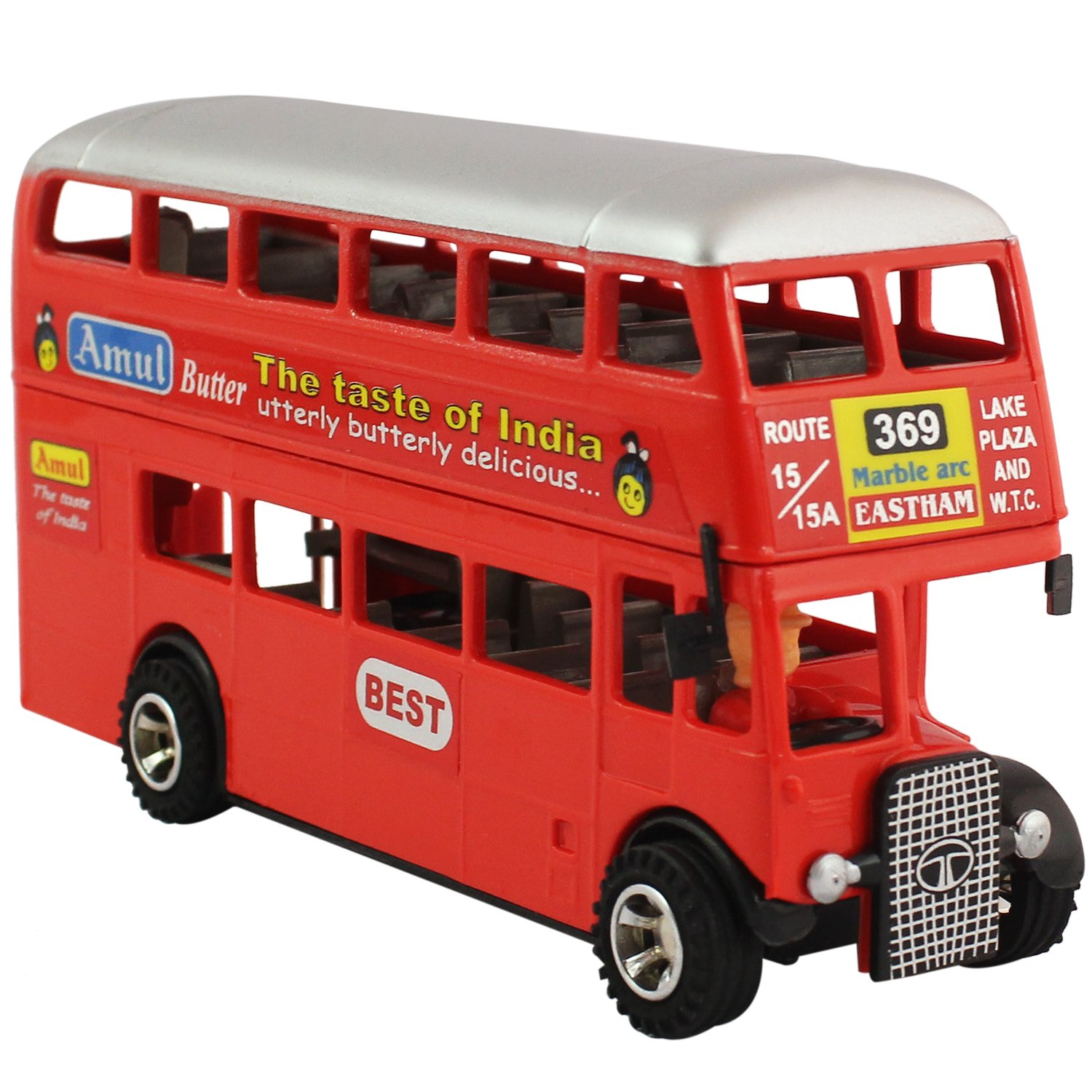 Shinsei Pull Deluxe Double Decker Bus | Miniature Scaled Models || Dinky Cars | - Red Colour (B07L42YRHW) Amazon Price History, Amazon Price Tracker