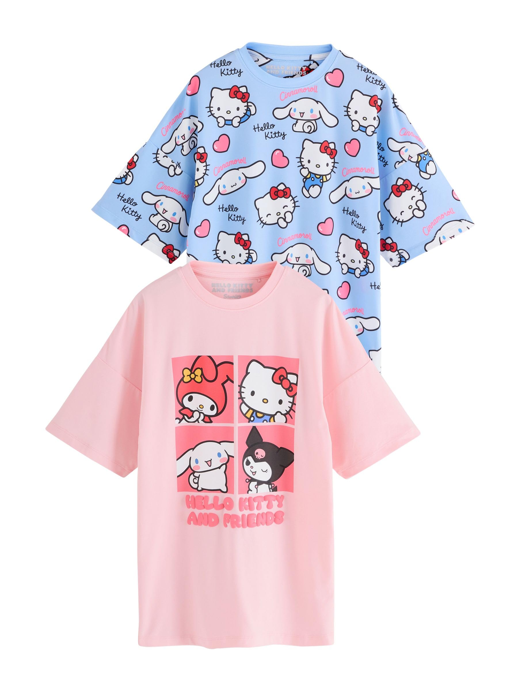 NEXT Fille Chemises de Nuit Hello Kitty, Lot de 2