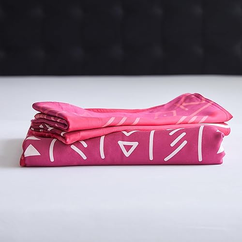 Miniatura 8 de Simple&Opulence Juego de funda de edredón de 3 piezas con diseño geométrico tribal azteca de lujo, 100% viscosa de bambú, ropa de cama suave y