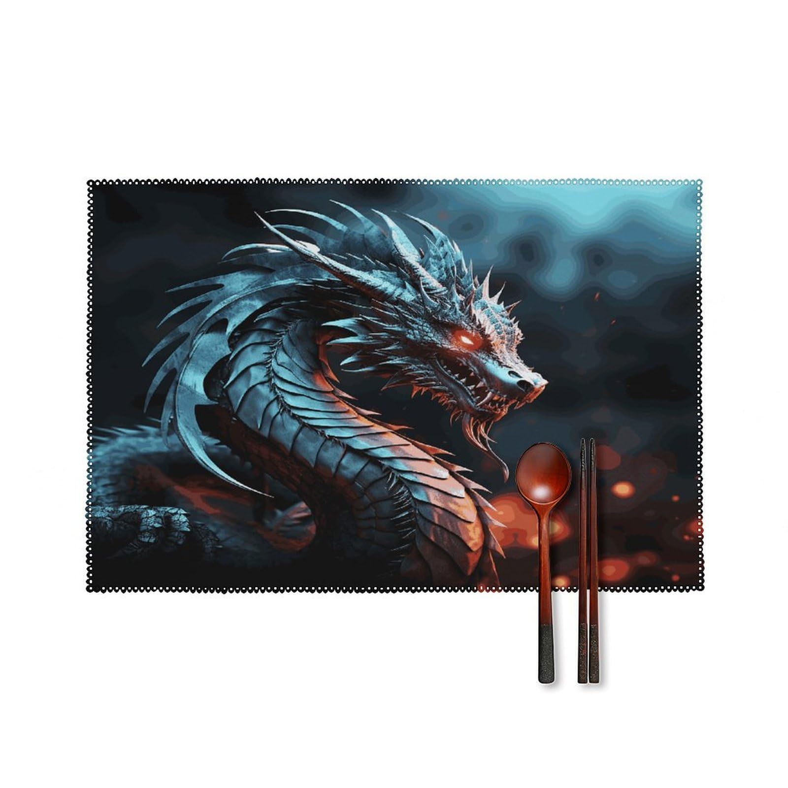 Fodpand Style Dragon Placemats Set Of 4 Place Mats Table Mats