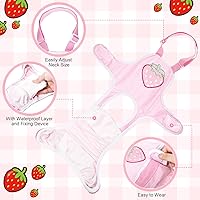 Vista 6 de Nuanchu 3 piezas de pañales sanitarios para perras con tirantes ajustables, pañales lavables y reutilizables para perros pequeños, medianos