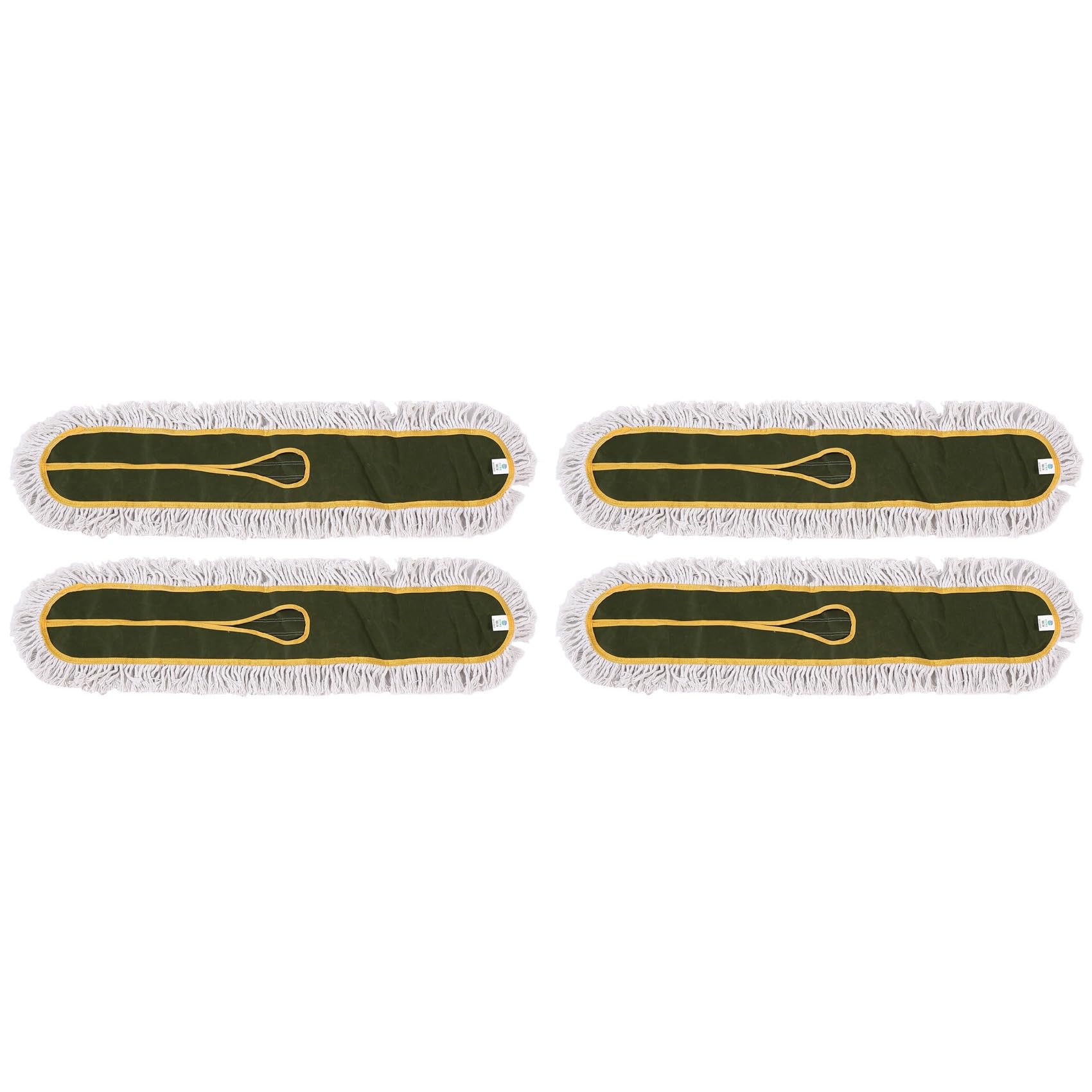 Vjsujehgy 36inch Commercial Dust Mop Pads for Floor Cleaning, Cleaning Garage Hardwood Warehouse Factory Mall 4PCS Green