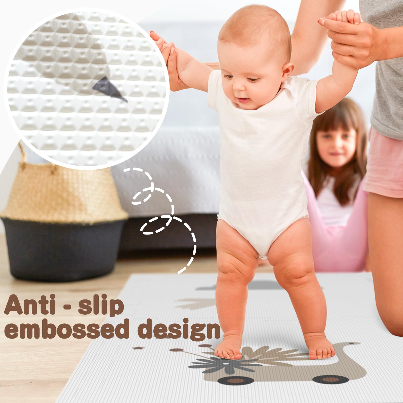 Lilliputiens Balle D'Activités Lion Jack - Jouet Éveil Sensoriel Bébé Dès 6 Mois Lavable
