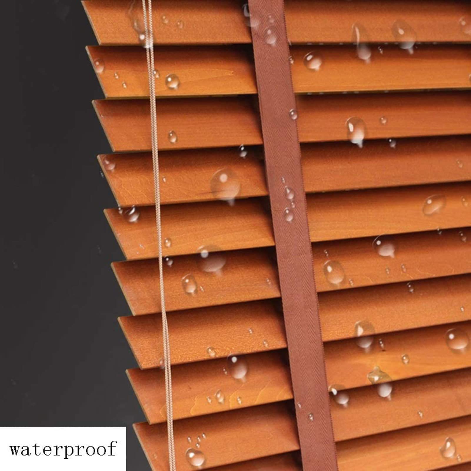 Persiana Oscurante in Legno massello 195x200cm, Persiane per portefinestre, Mini veneziane per finestre, Tende filtranti per la Privacy, per Soggiorno, Camera da Letto, Ufficio, Bagno, Porta