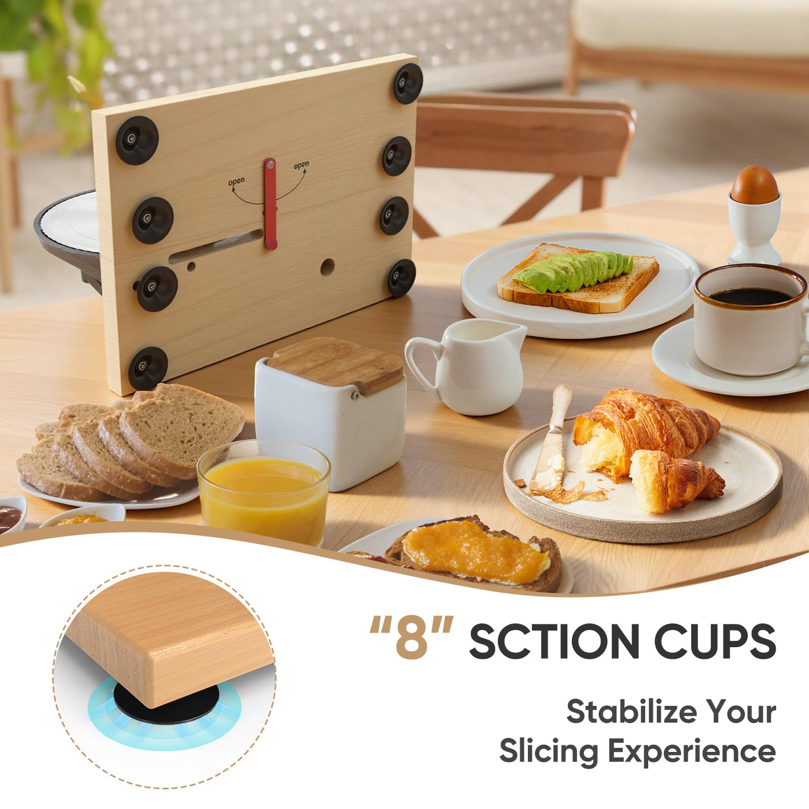 Large Bread Slicer - Adjustable & Foldable -5 Large Bread Slicer - Adjustable & Foldable -5