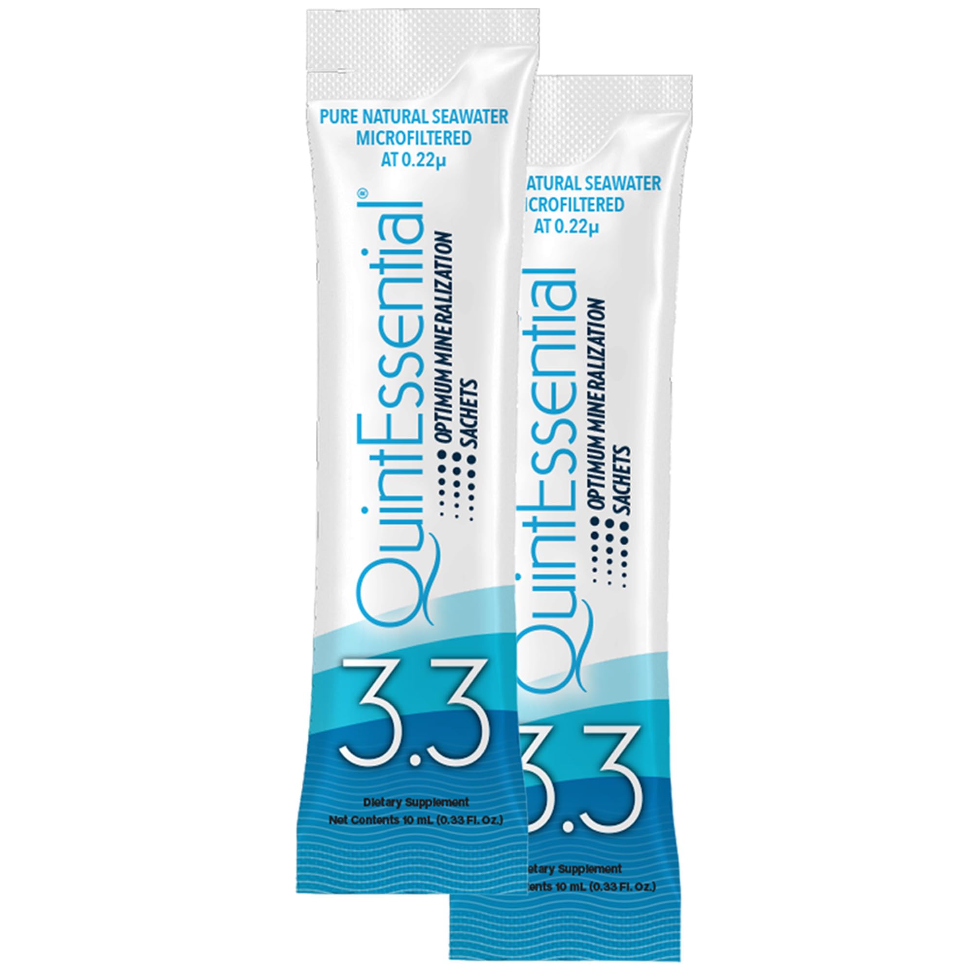 Quicksilver Scientific - Quintessential 3.3, Elektrolyte flüssig – ionisches Elektrolytgetränk, vegane Rezeptur, frei von GMO, Gluten und Laktose, 30 Einheiten
