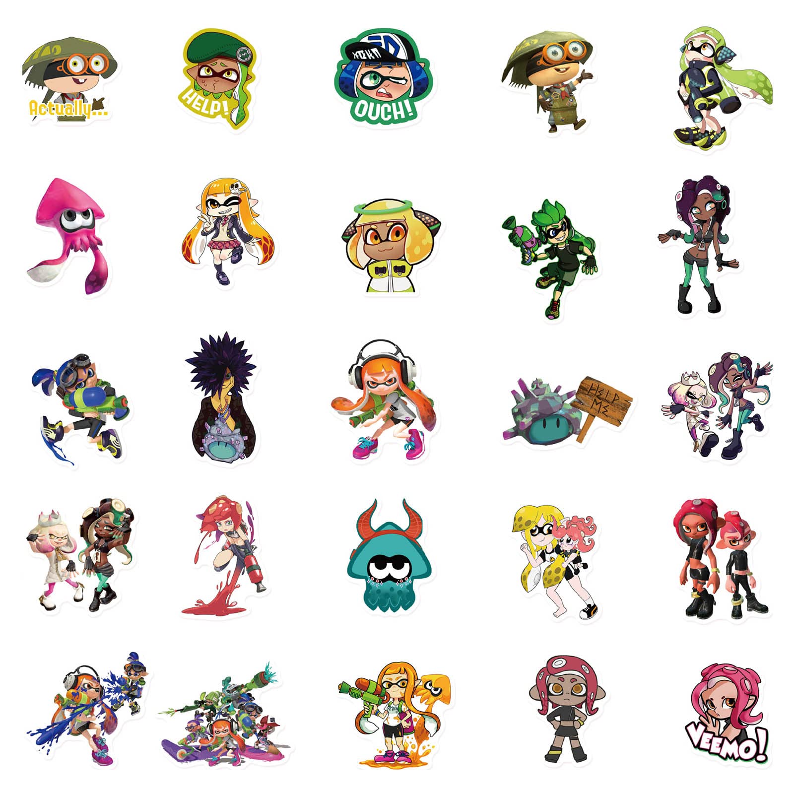 Amazon.co.jp: スプラトゥーン ステッカー ステッカーセット 50枚 漫画