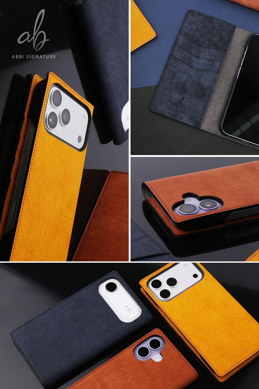 Amazon.co.jp: ABBI SIGNATURE iPhone 17 Pro Max 用 ケース 手帳型