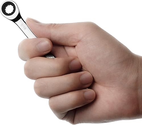 Vista 9 de Jetech Llave de trinquete de 3/8 pulgadas x 7/16 pulgadas con extremo de caja doble, llave de trinquete métrica de 72 dientes, llave de engranajes