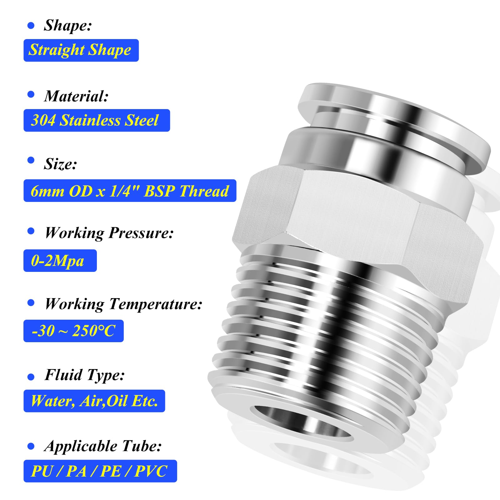 Persmof koper vernikkeld tbv 6mm rvs staalkabel (5 st.) | JRV Products