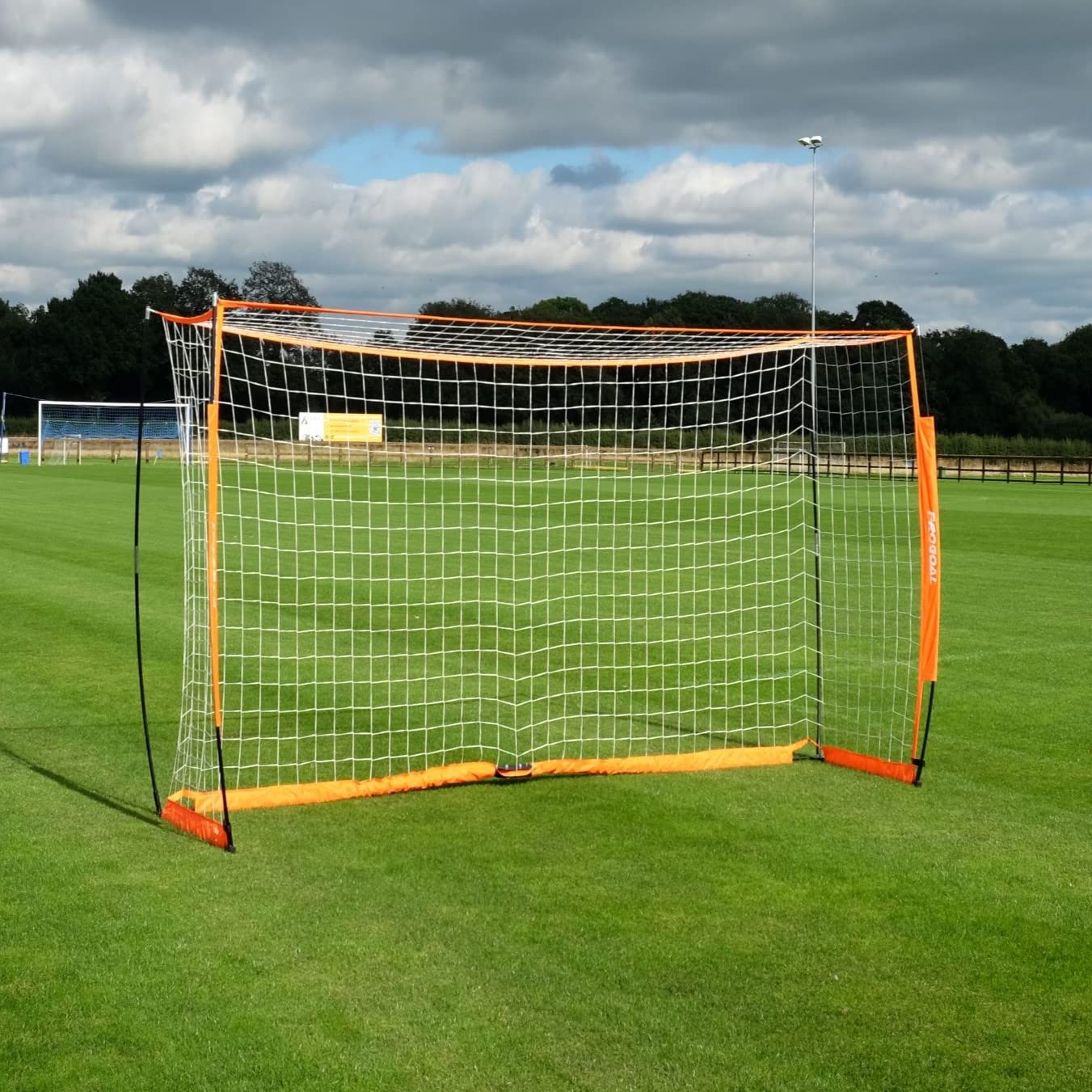 PROGOAL Football Goal with Carry Bag - Indoor & Outdoor Portable Goal Post & Net Training Equipment with Carry Bag & Anchors (8ft x 6ft)