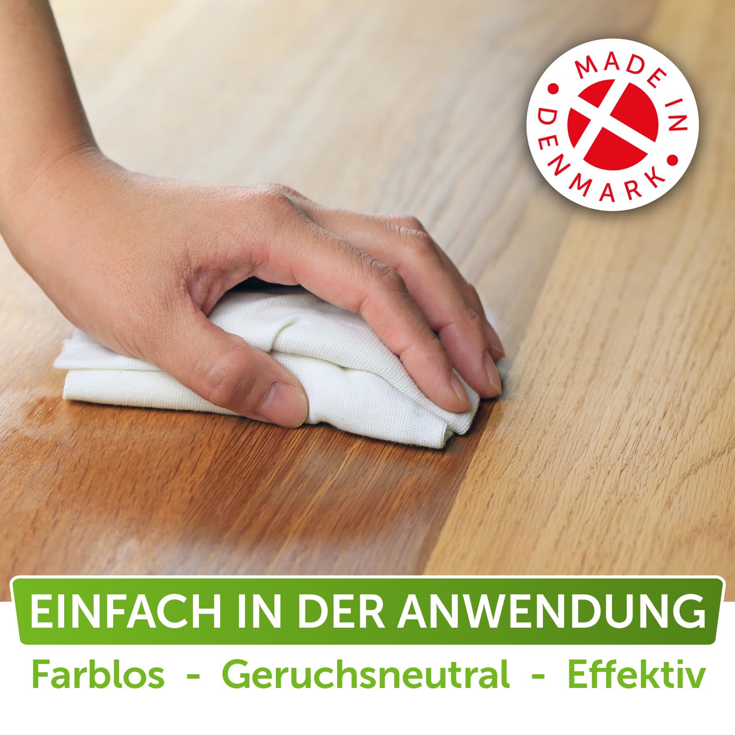 Nordicare Möbelöl [1L] Holzöl zur Pflege farblos für Eiche, Buche, Nussbaum, Lärche. Holzlasur auf Basis von Leinöl. Leinölfirnis