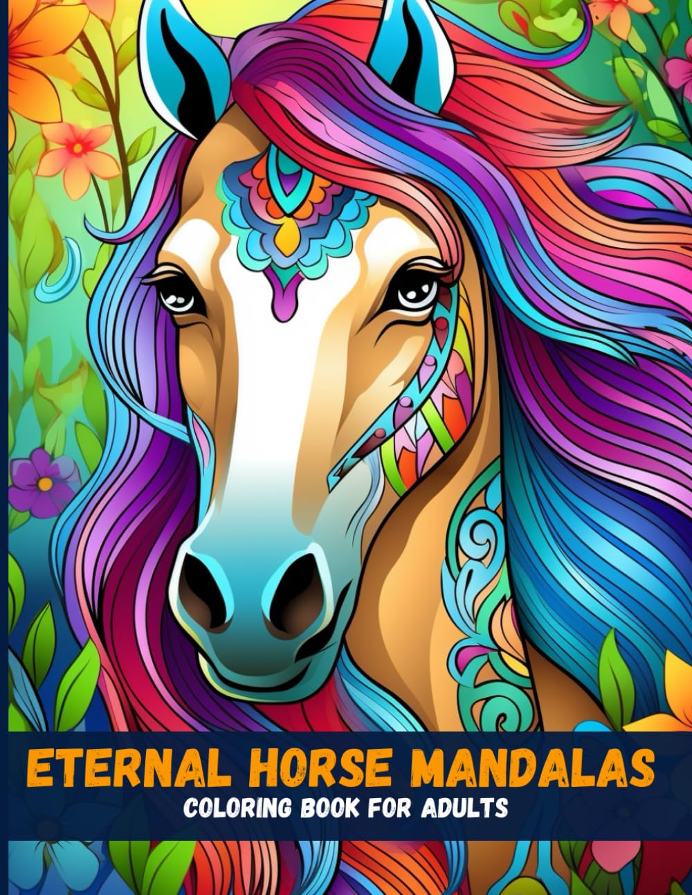 Eternal Horse Mandalas Coloring Book for Adults