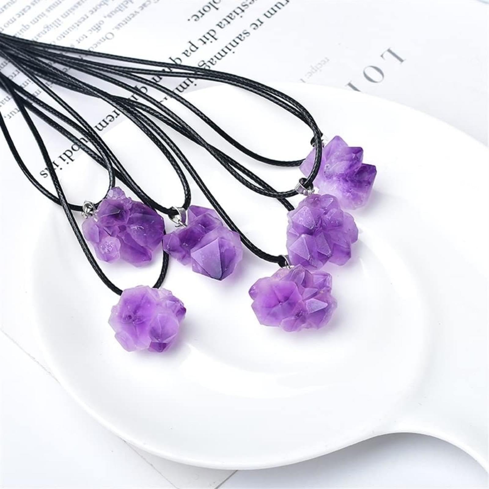 Ciondoli Ametista Naturale - 26 Pietre Grezze Per Gioielli Fai Da Te, Chakra E Regali - Foto 7