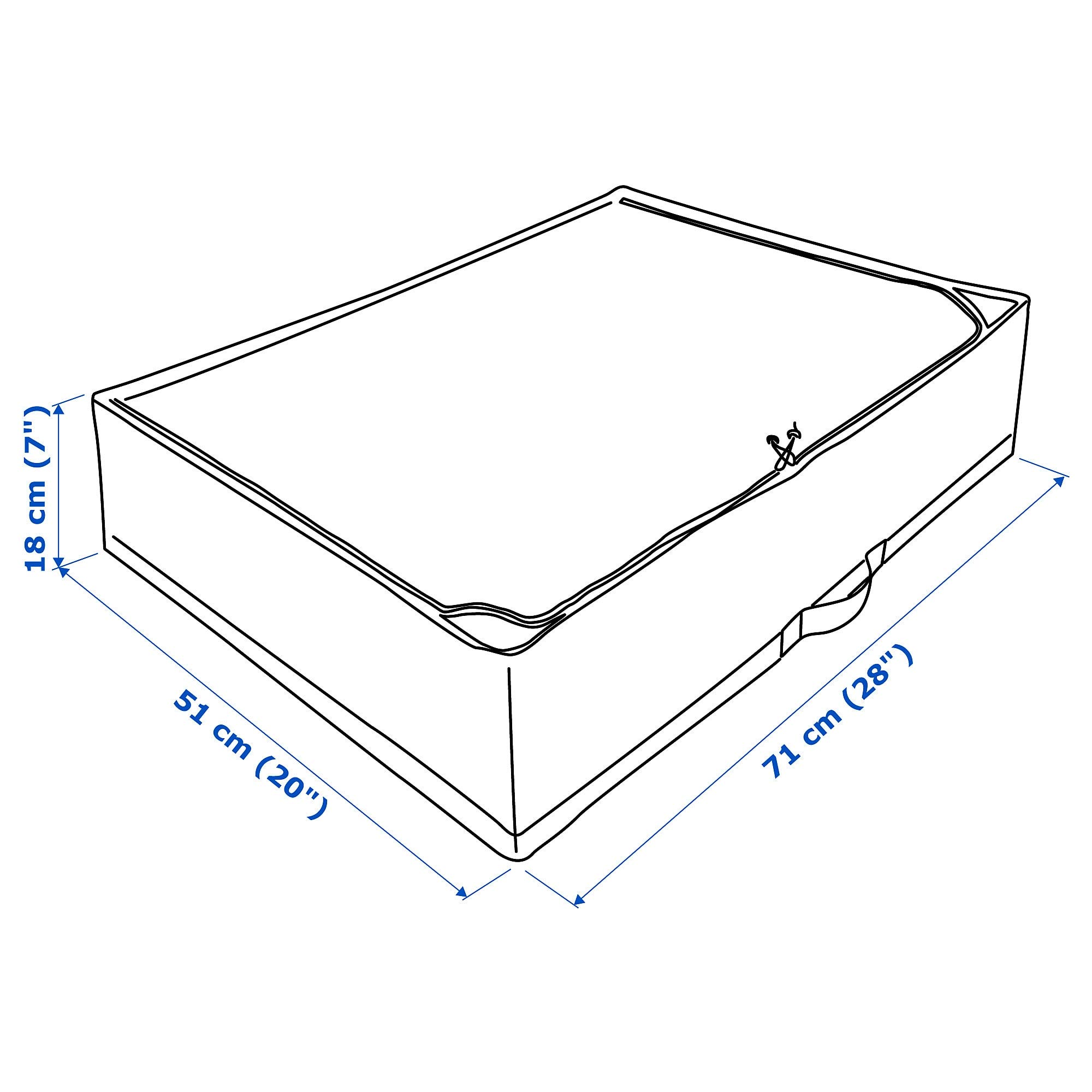 MBI Coffre de rangement blanc/gris Dimensions assemblé : largeur 71 cm, profondeur 51 cm, hauteur 18 cm.
