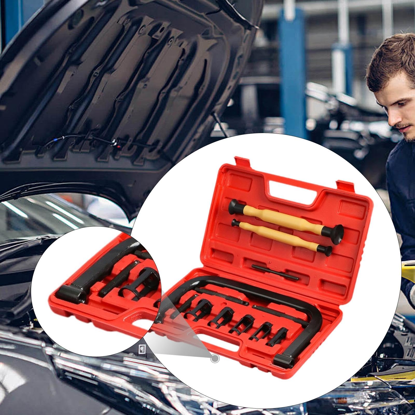 12 Teiliges Ventilfederkompressor Set für Die Kfz Wartung
