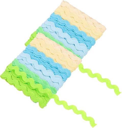 COHEALI Listones de correas de borde ondulado para manualidades para manualidades, cinta de regalo, ropa, ribete ondulado para regalo, decoración de
