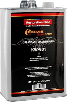 Custom Shop Restoration KW901 - Automotive Grease and Wax Remover Surface Prep Cleaner for before Automobile Painting and all Painting Projects Gallon