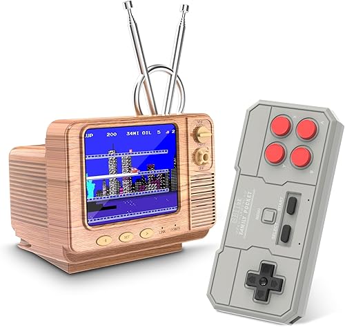 Miniatura 1 de Consola de juegos portátil retro - GV300S 42 JALECO+168 juegos clásicos estilo mini TV con pantalla IPS de 3.0 pulgadas, guarda búsqueda, admite 2