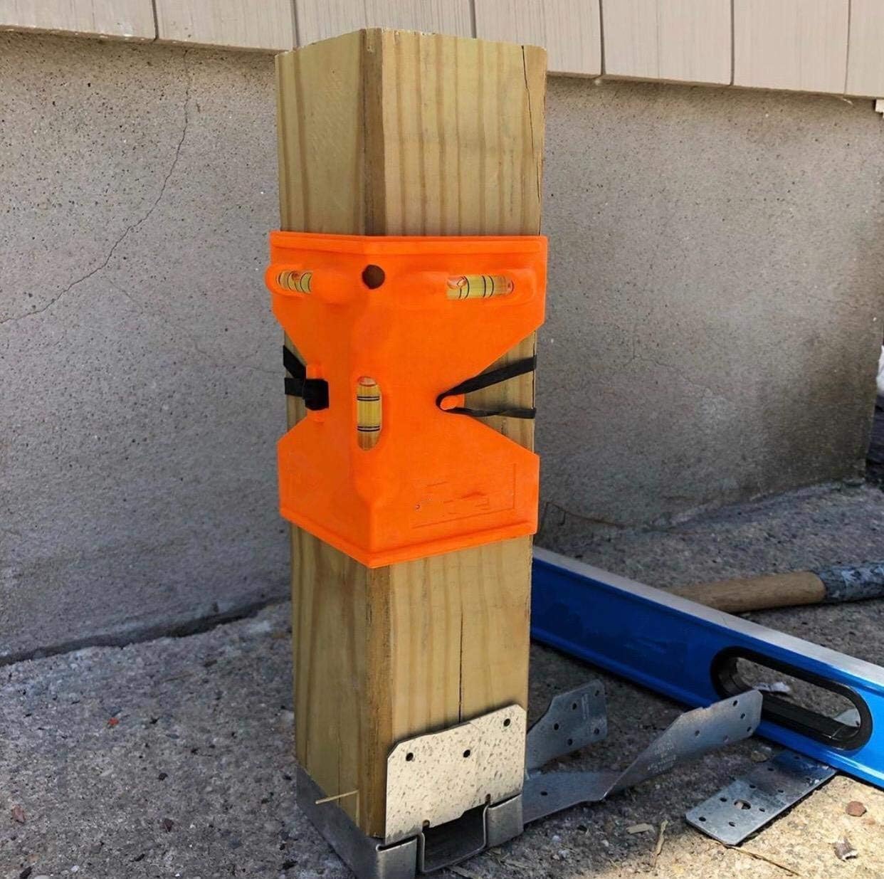 2 Pcs Post Level for Pipe, Post and Beams Leveling (Red