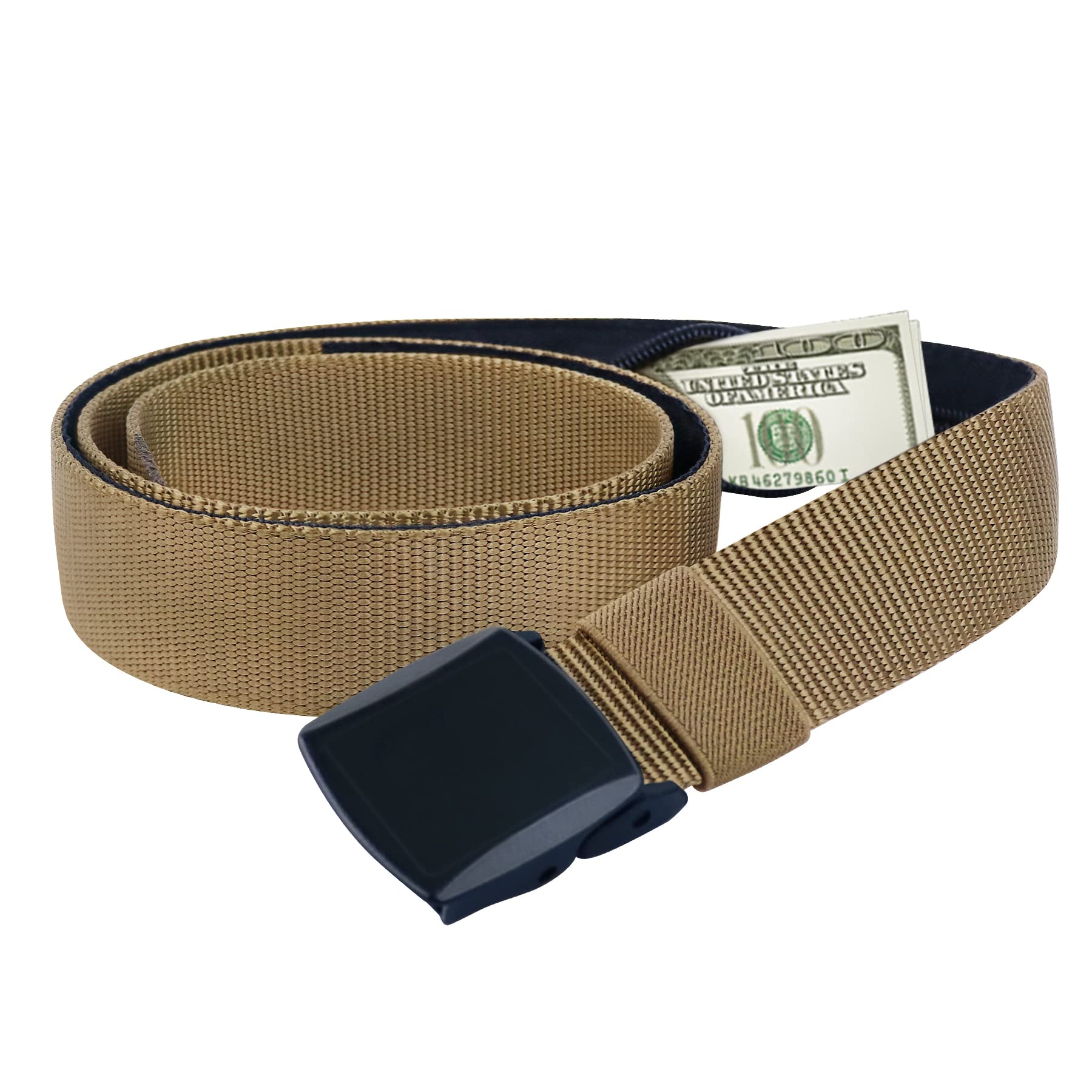 Nylon Money Belts for Men 1.5inch Military Tactical Belt Adjustable Slide Plastic Buckle Web Canvas Belt Outdoor