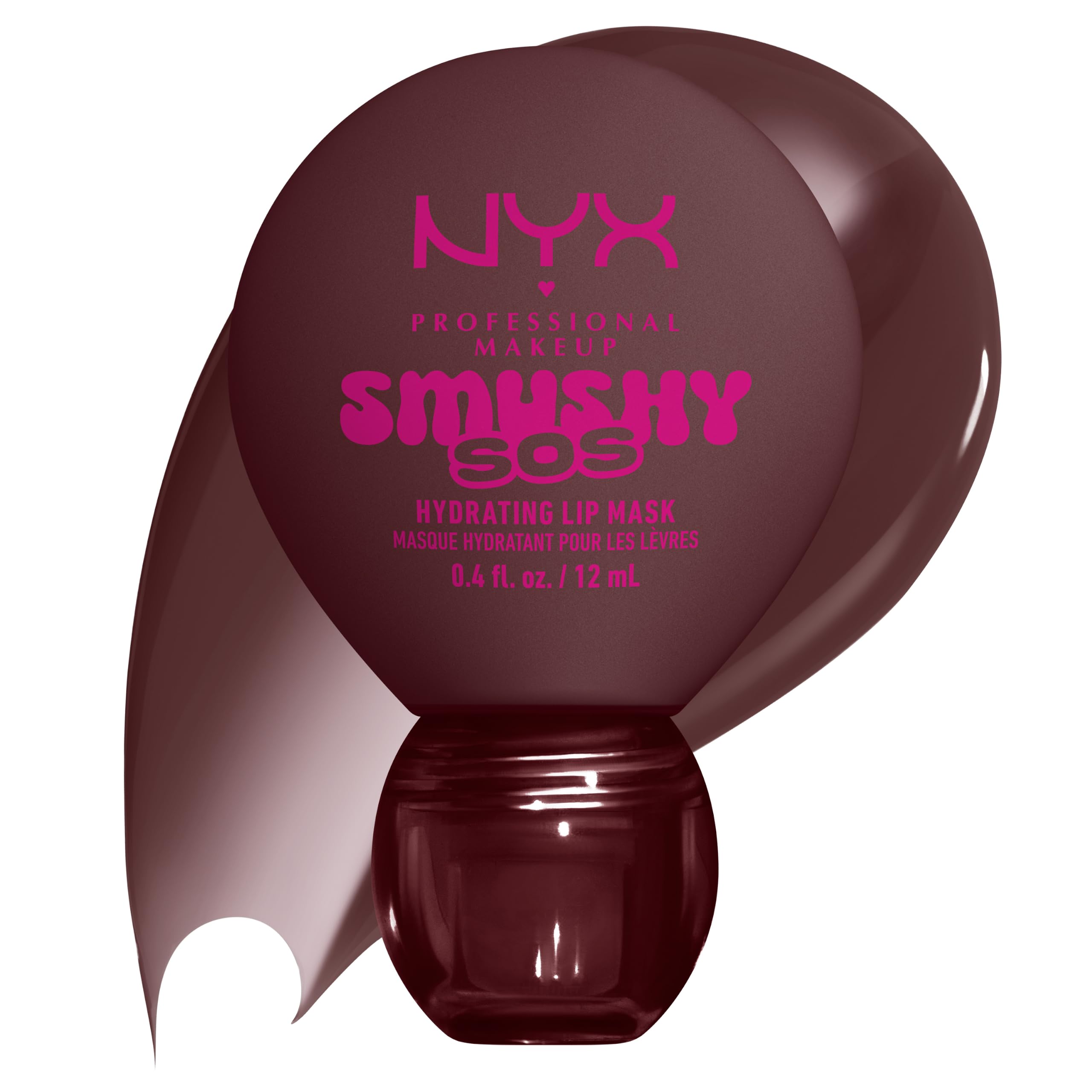 NYX Professional Makeup Smushy SOS, Hydrating Lip Mask, Upto 12HR Hydration, Glossy Shine, Infused with Hyaluronic Acid, Vegan & Cruelty Free, Brown Coconut Calm