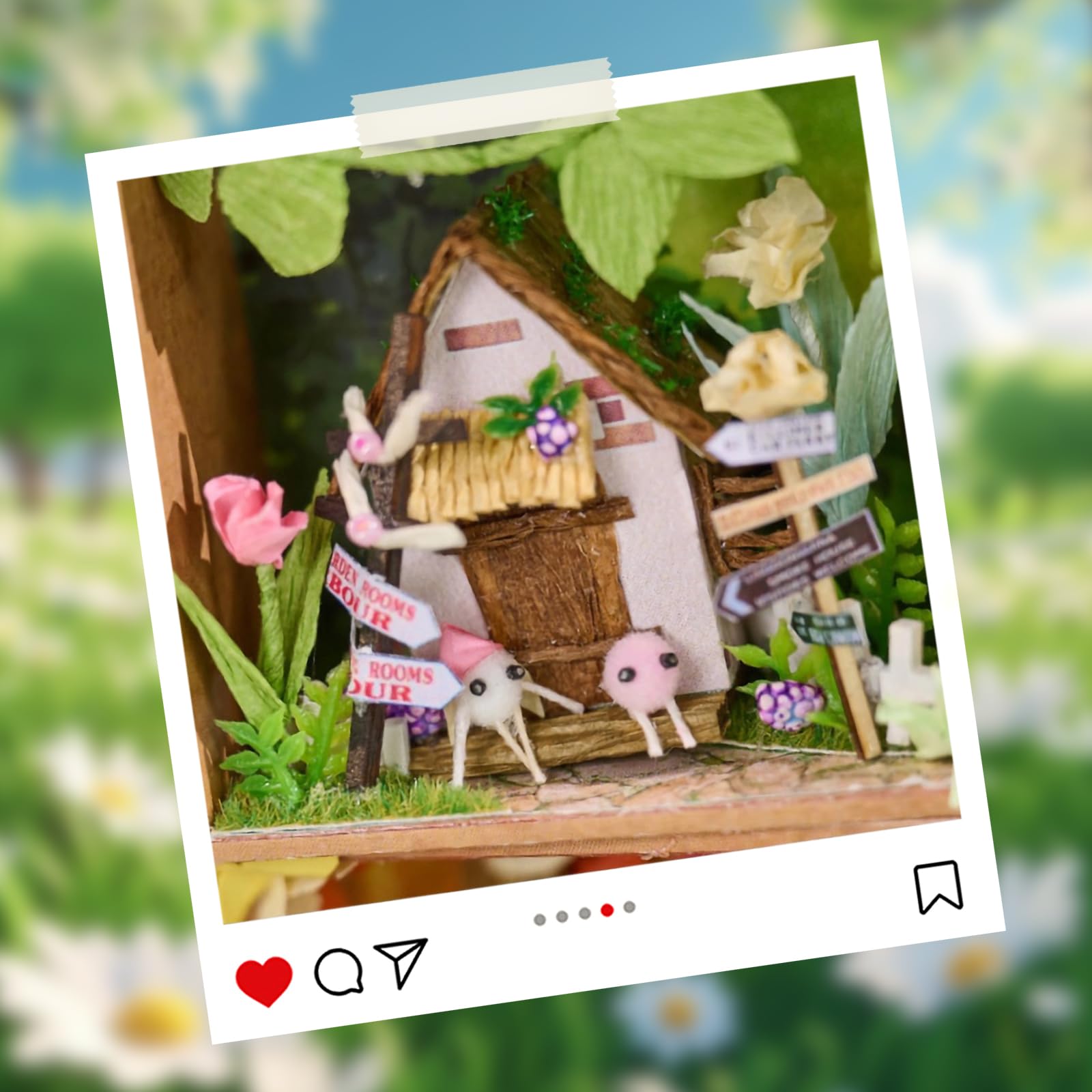 Cuteefun Casa De Muñecas En Miniatura De Madera - Kit DIY Con Luz LED, Ideal Para Decoración Y Regalo De Cumpleaños Para Amantes De Las Manualidades (+14 Años)
