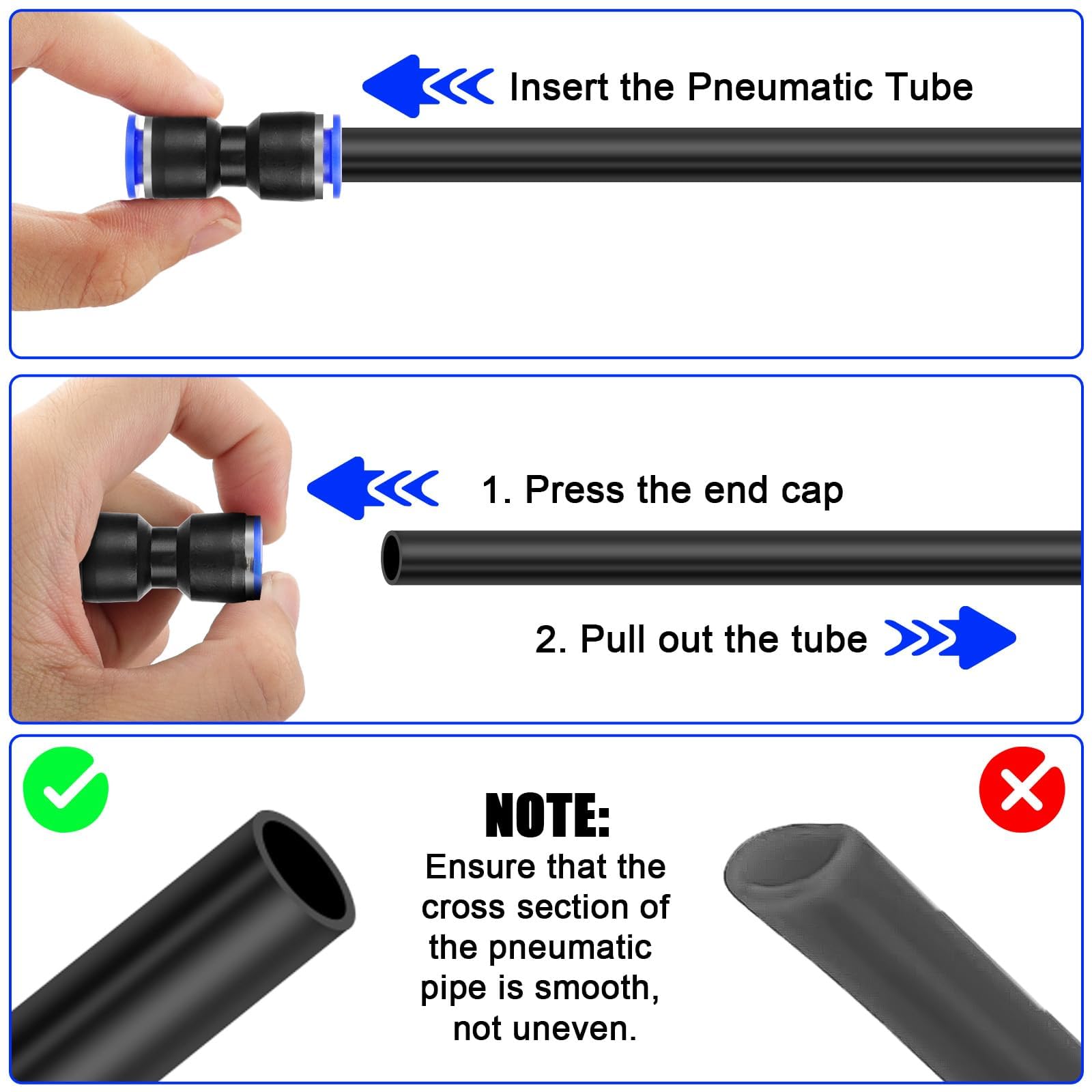 96-Piece Quick Connect Air Hose Fittings Kit - 1/4", 3/16", 5/32", 3/8", 1/8", 1/2", 5/8" NPT Push-to-Connect - View #11
