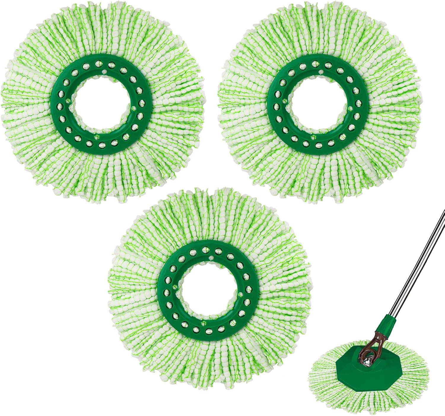 3 Pack Mop Replace Heads for Libman Tornado Spin Mop