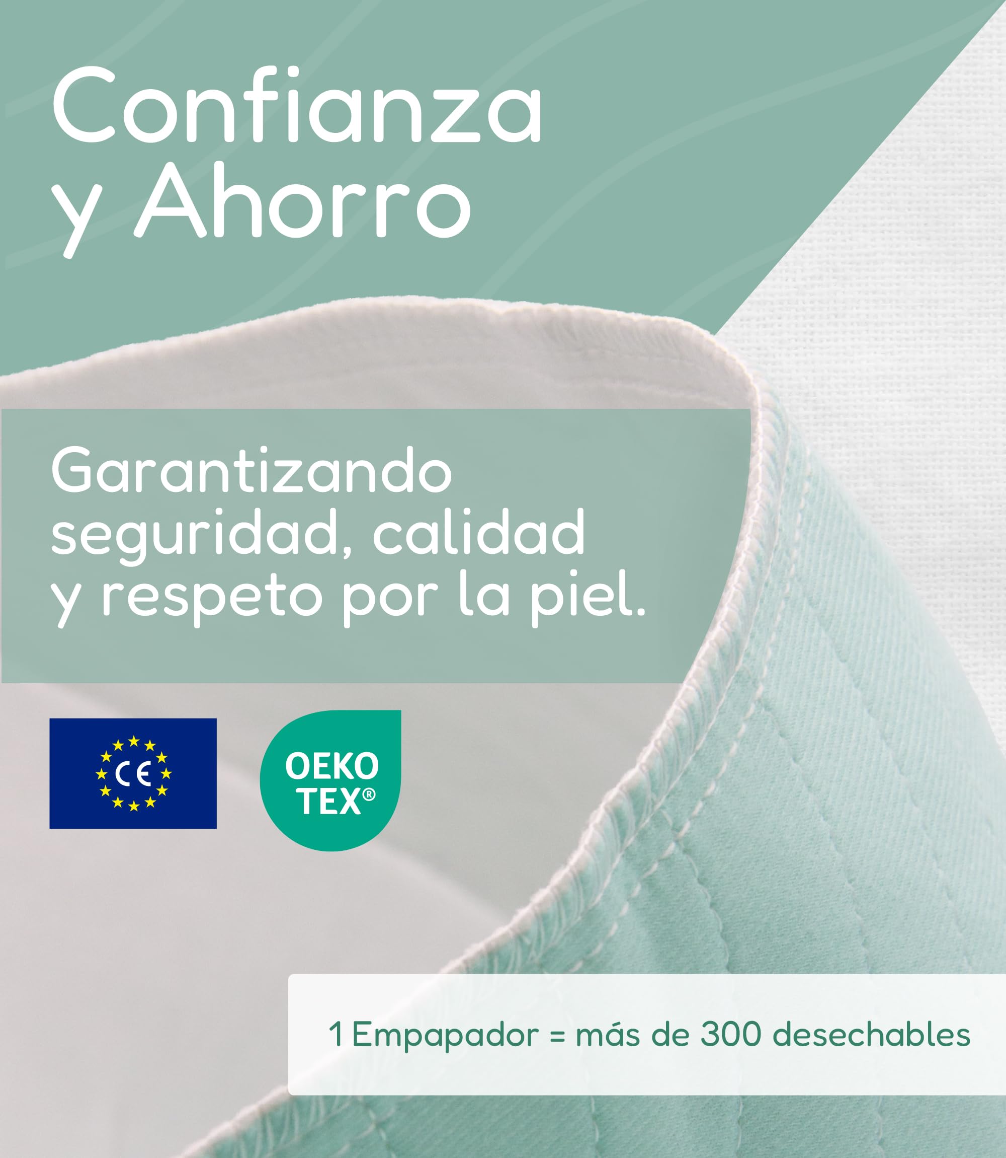 Pack de 2 Empapadores Cama Adultos Lavables con Alas 135x85 cm – Protector Cama 4 Capas, Impermeable, Absorbente y Reutilizable para Incontinencia Adultos, Personas Mayores, Niños y Bebes