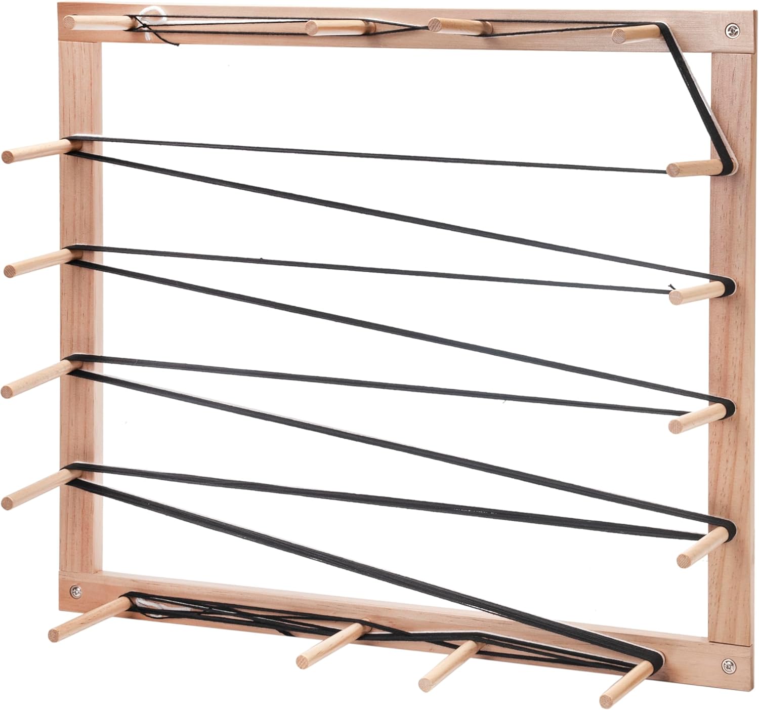WILLOWDALE Wooden Warping Board，5.7 Yard Warping Frame for Weaving Loom Kit, Yarn Loom Knitting Kit, Wood Knitting Loom Kit for Adults, Adjustable Weaving Kit for Beginner, Arts & Crafts Supplies