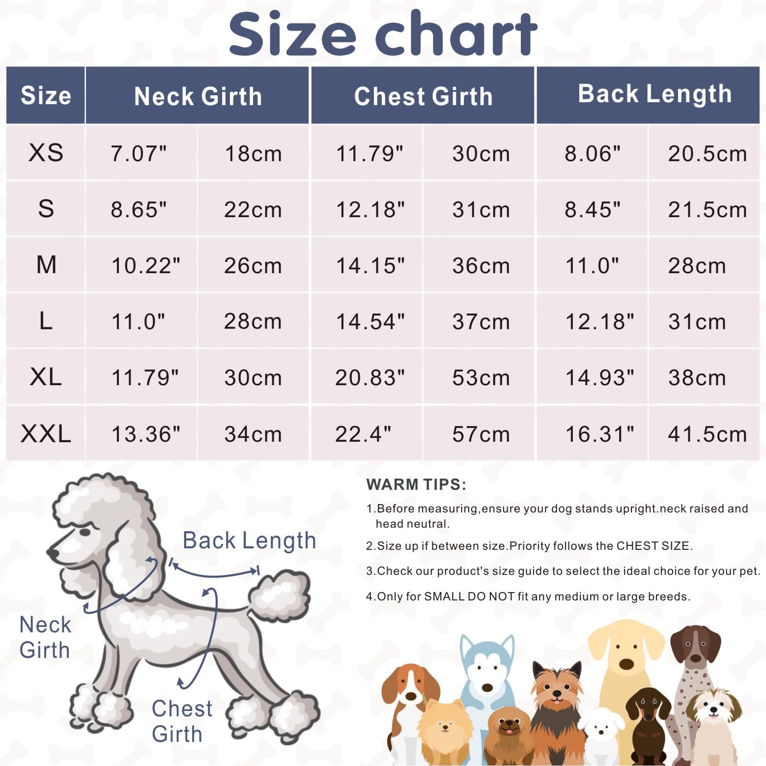 Idepet Maglione per animali domestici (Grigio BluNavy, L)