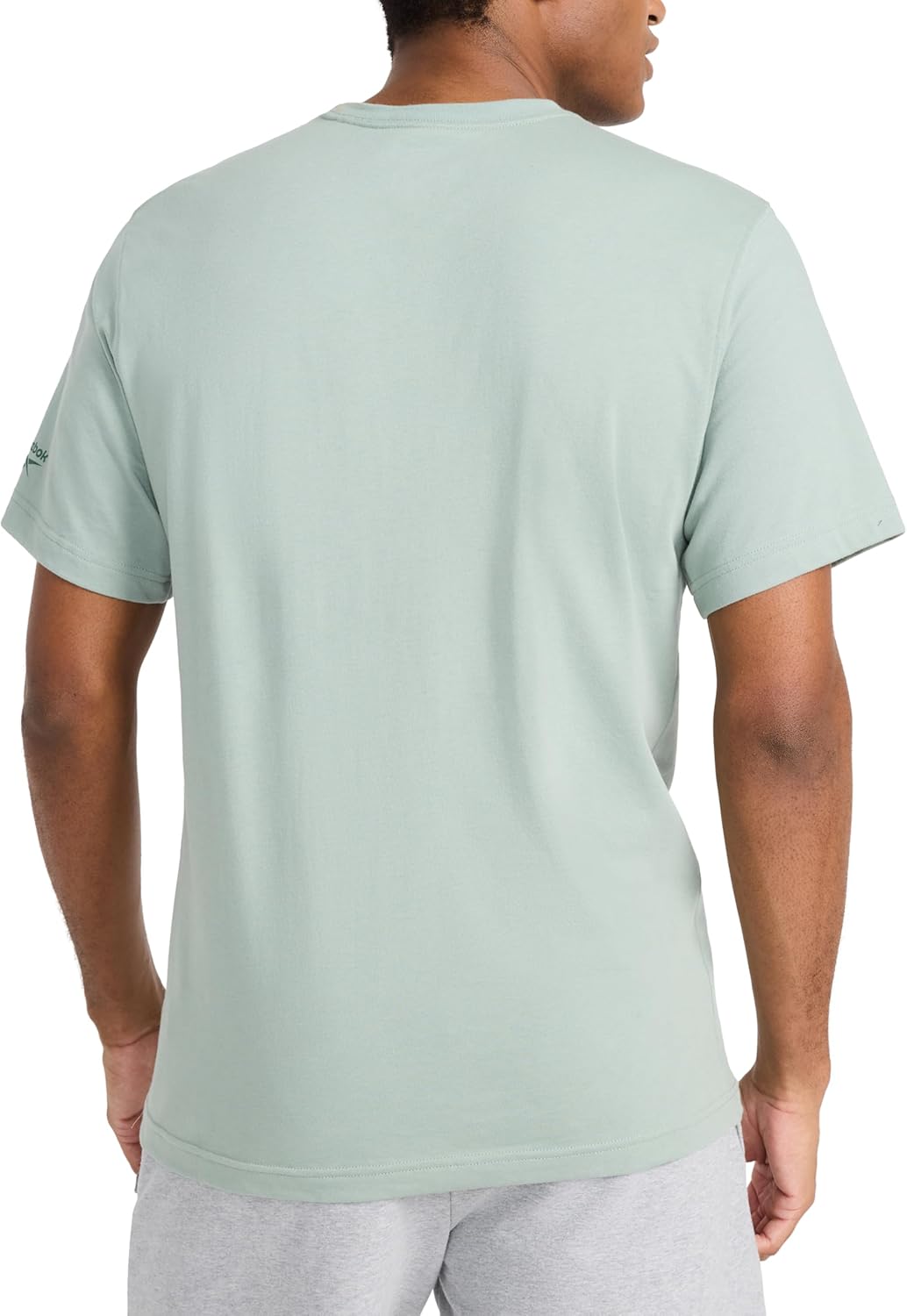 Reebok Men's Logo T-Shirt, Standard Fit, Lightweight Cotton-Poly Jersey Fabric - Image 2