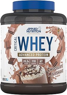 Applied Nutrition Critical Whey Protein Powder 2kg - High Protein Powder, Protein Milkshake, Muscle Building Supplement with BCAAs & Glutamine (2kg - 67 Servings) (Chocolate Milkshake)