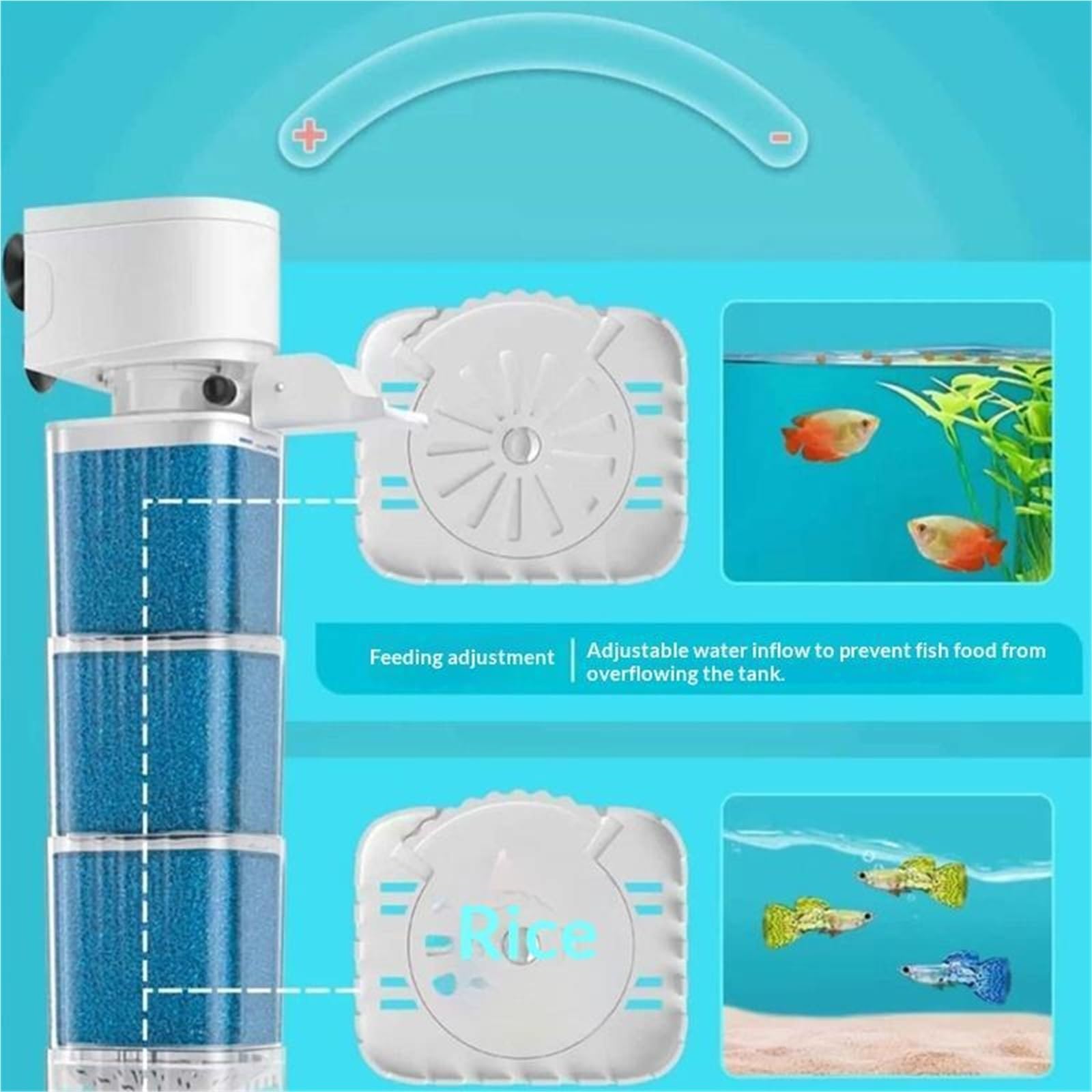Aquarium-Innenfilter, Aquarium-Filterpumpe, tauchfähig, leise, Sauerstoffbelüfter, interner Wasserwellenmacher | 35 W