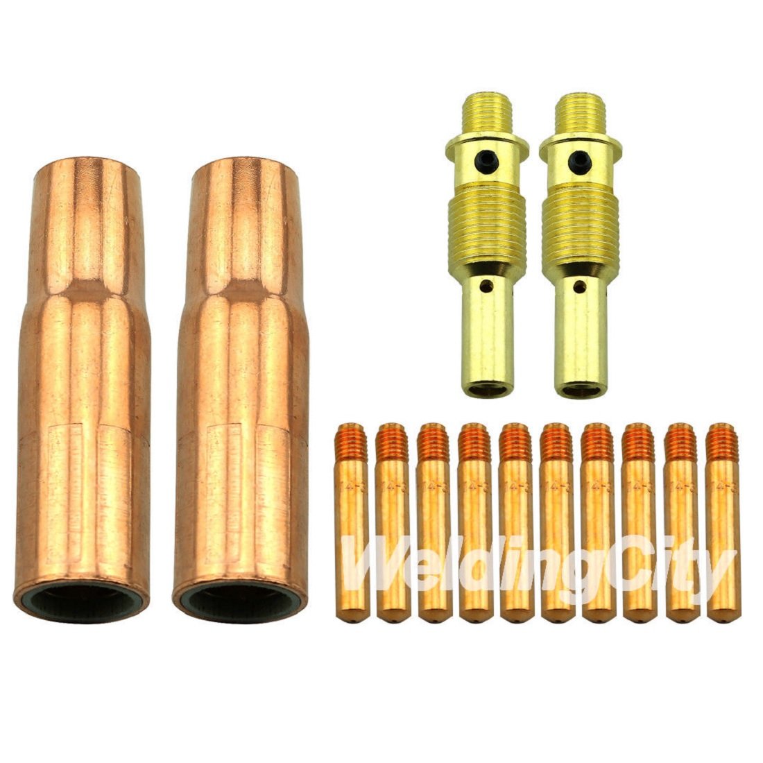 WeldingCity MIG Welding Gun Accessory Kit 0.045" (Contact Tip-23 Nozzle-52FN Diffuser) for 300-400 Amp Lincoln Magnum 300/400 and Tweco #3/#4