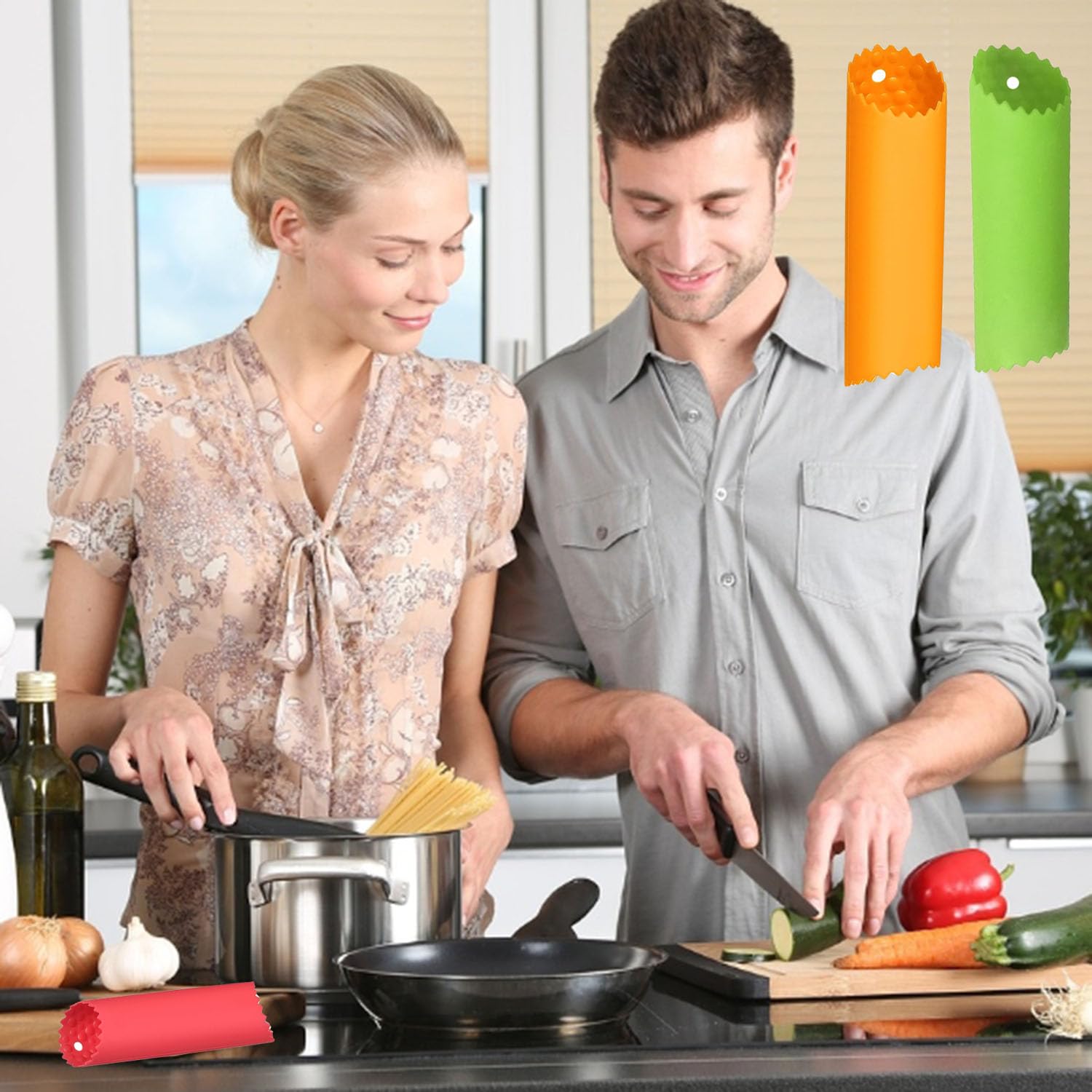 Juego de pelador de ajo, 10 piezas de rodillo de ajo de silicona, tubo pelador de ajo, herramienta fácil de pelar ajo, removedor de piel, rodillo de soporte conveniente para uso en la cocina 5