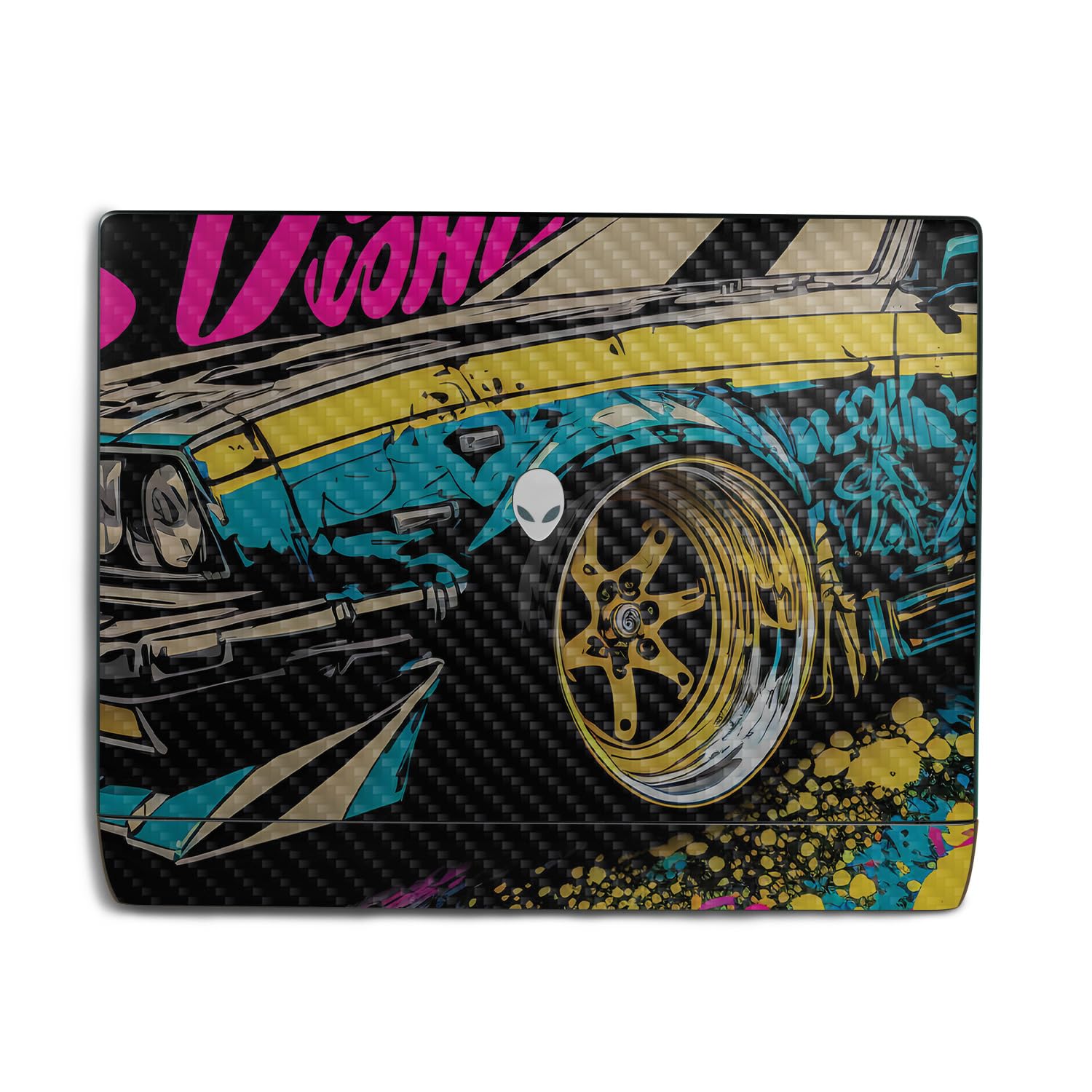 Carbon Fiber Laptop Skin Compatible with Alienware 18 Area-51 (2025) - Camber - Premium 3M Vinyl Protective Wrap Decal Cover - Easy to Apply | Crafted in The USA by MightySkins