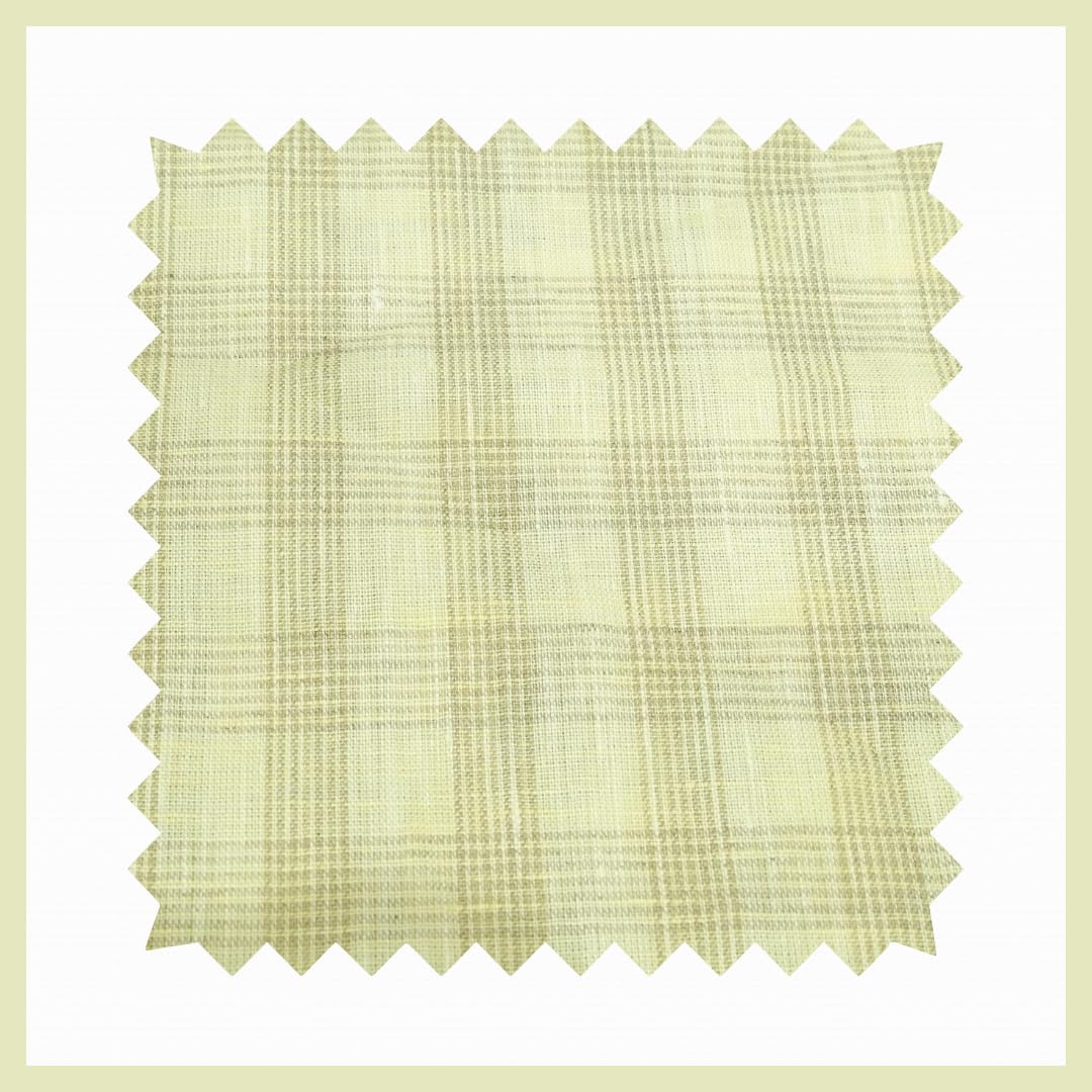 raymond Linen Yellow Checks Unstitched Menswear Fabric for Shirt, 1.6 Metre (Small - Large Size)-picture-44