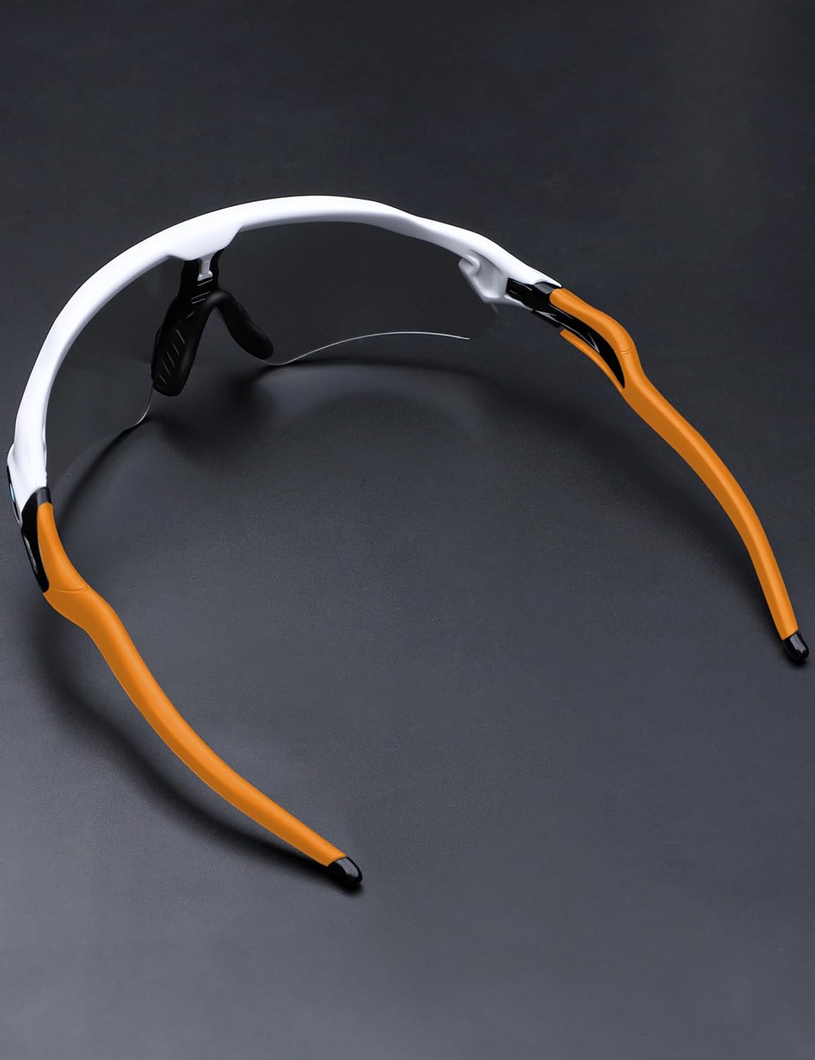 2 Pairs Replacement Temples Arms Legs Compatible with Oakley Radar EV Path/Pitch/Advancer Sunglasses-Black - Black&Orange