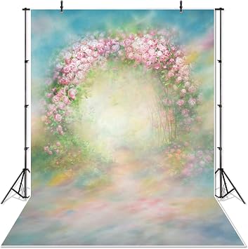 5x7ft Fabric Vintage Classic Children Photo Spring Floral Photography Backdrop Printed Photography Studio Portrait Photo Background P4276b