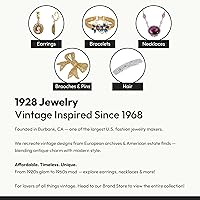 Vista 2 de 1928 Jewelry - Pasador de pelo con barra ovalada Cameo negro y marfil para mujer, (1 unidad)