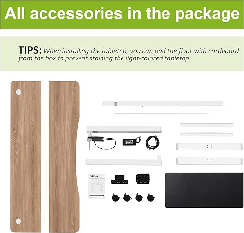 Miniatura 8 de Escritorio eléctrico de pie de 55 x 24 pulgadas, altura ajustable, escritorio de pie con alfombrilla de mouse de gran tamaño, escritorio curvado