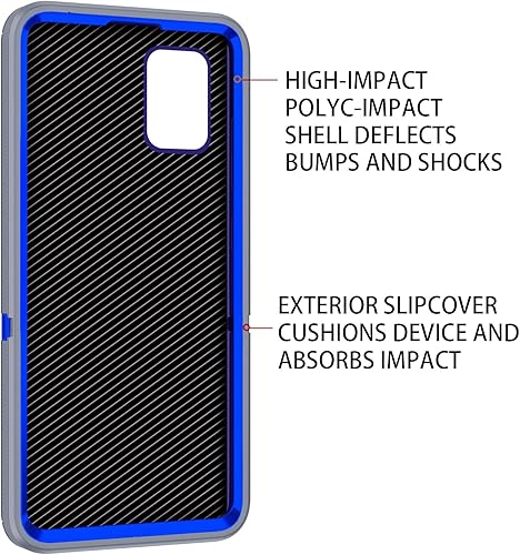 Miniatura 10 de Mieziba Funda para Galaxy A51 5G, a prueba de golpes, a prueba de caídas, a prueba de polvo, 3 capas, protección de cuerpo completo, resistente, de