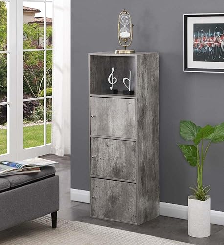 Miniatura 8 de Convenience Concepts Xtra Storage - Armario de 3 puertas con estante, 16.5 pulgadas de largo x 12 pulgadas de ancho x 46.75 pulgadas de alto, abedul