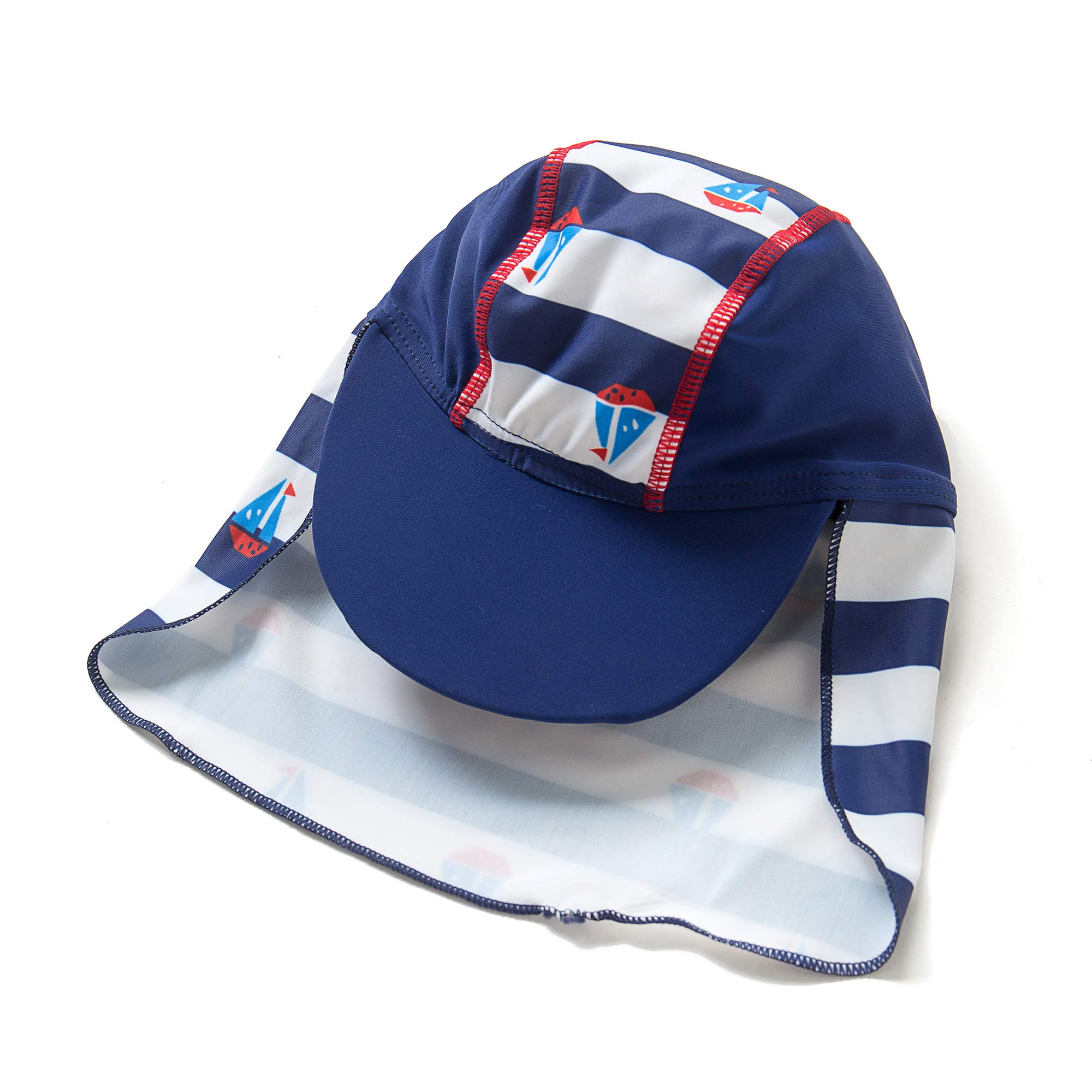 Traje de sol para bebé niño con protección solar UPF 50+, todo en uno, con cremallera, traje de baño con sombrero de sol (blanco, 18-24 meses)
