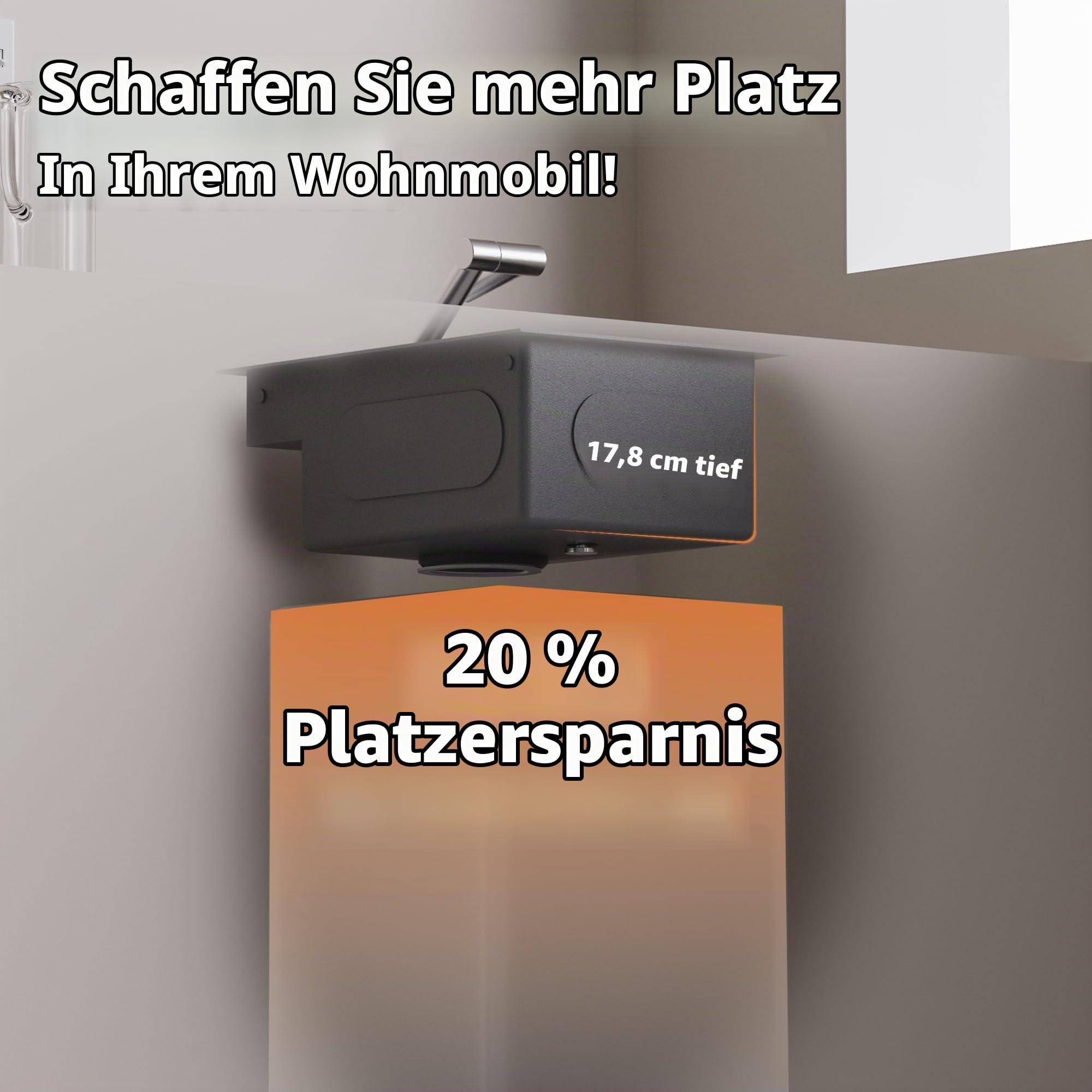 TORVA Schwarze Arbeitsstation-Unterbauspüle für Bar,30,5x43,2x17,8 cm